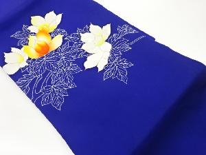 塩瀬金彩手描き花葉模様名古屋帯